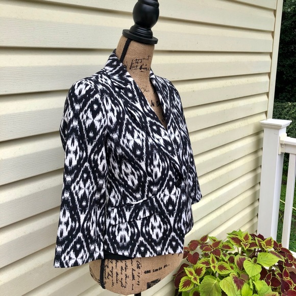 Talbots Petites Black & White Blazer Size 2P NWT - Picture 4 of 9